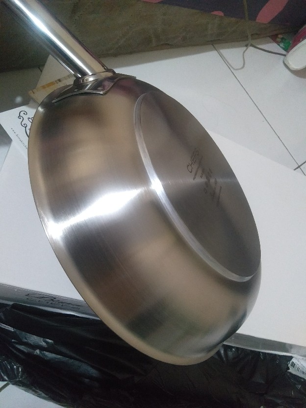 Bima Chefs Bp1901524 Frypan Stainless 3 Ply 24cm Wajan Frypan Stainless 304