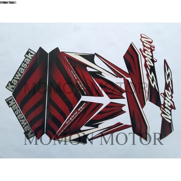 stiker striping kawasaki ninja ss 2014 merah kawasaki