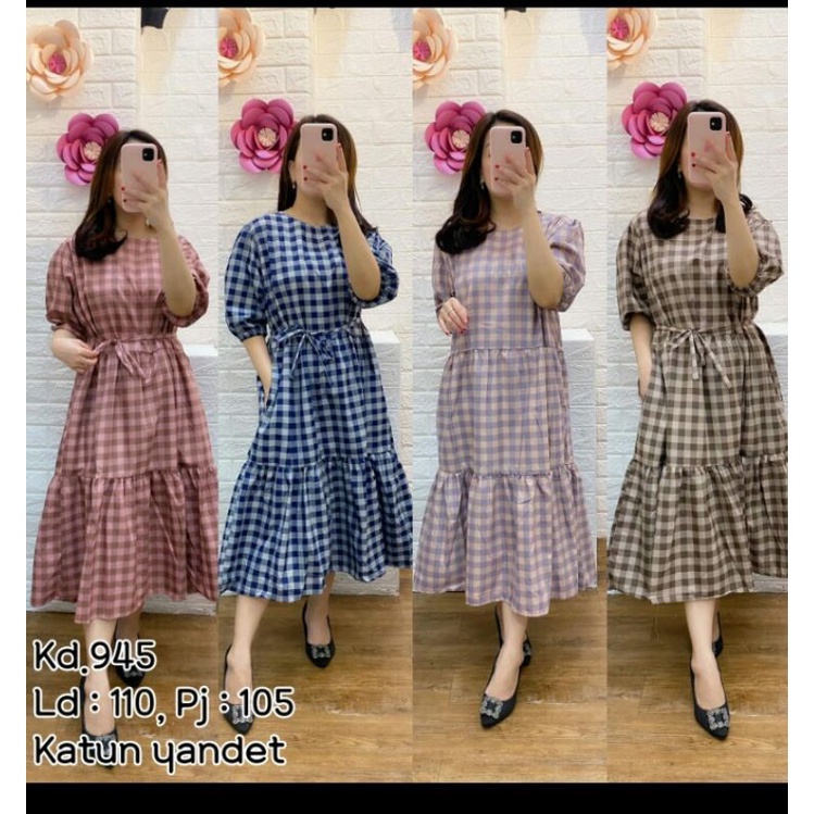 Dress Wanita - Dress Wanita Casual Dress - Dres Katun