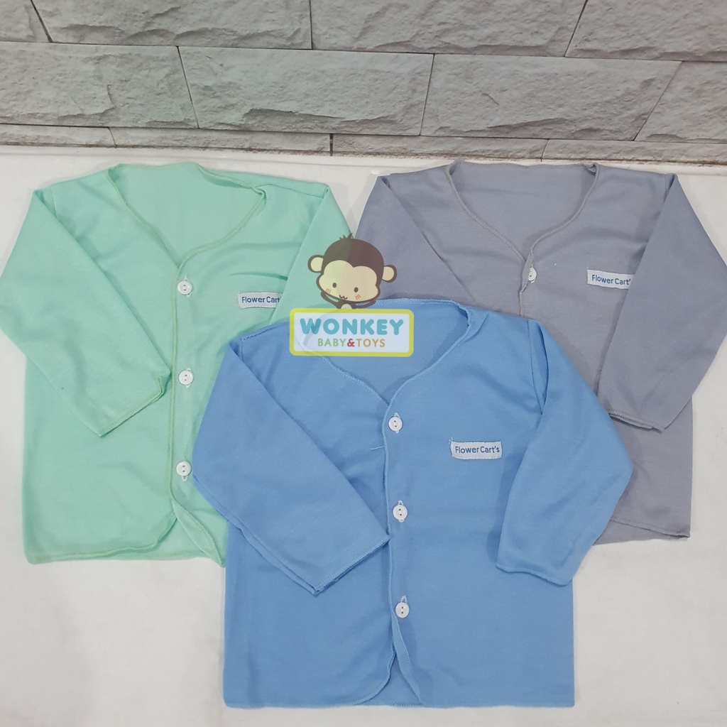 Baju Bayi Newborn / Panjang / Pendek / Kutung / Buntung 0-6 Bulan Flower Cart's-6