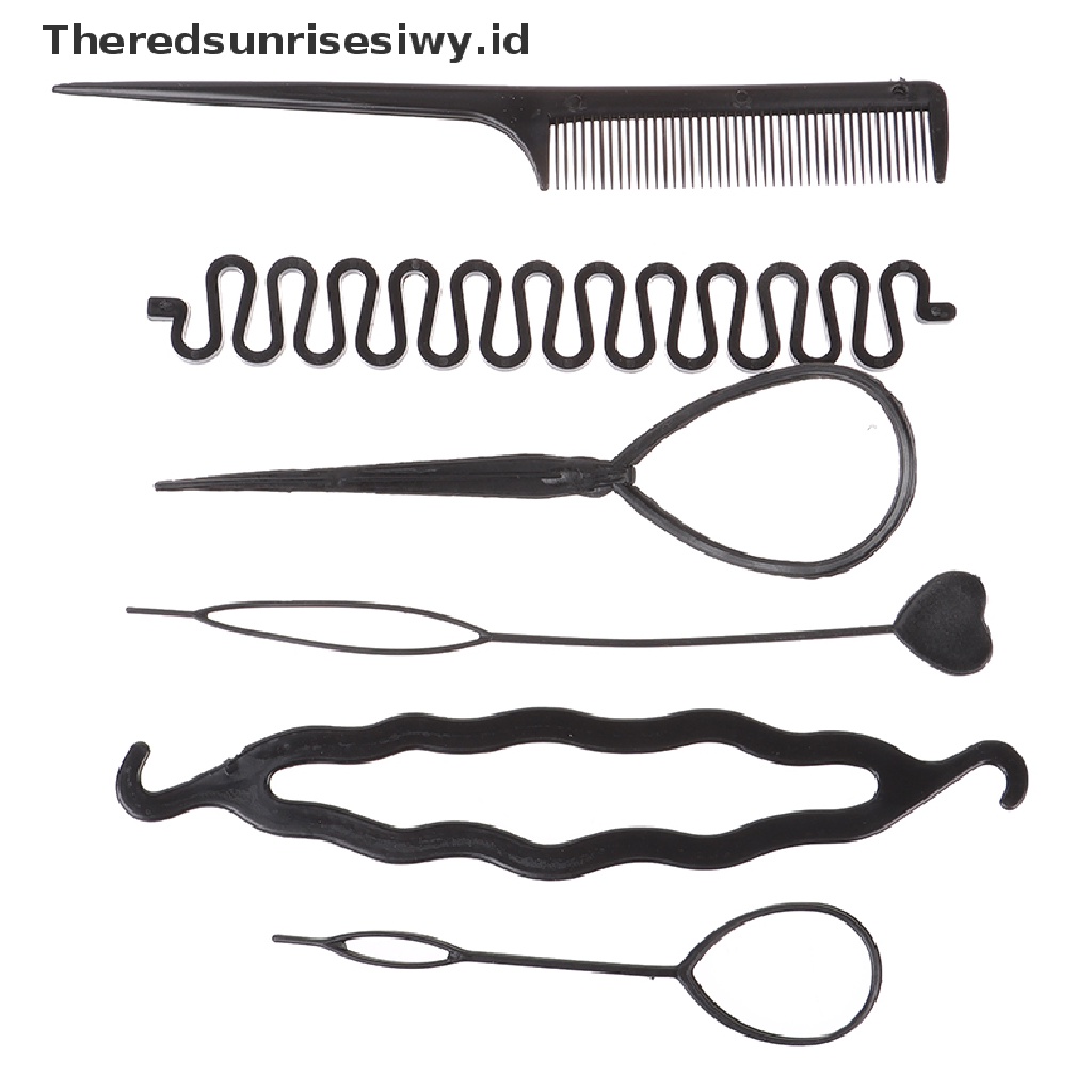 (Theredsunrisesiwy.Id) 6pcs / Set Alat Keriting / Kepang Rambut Spiral Untuk Anak Perempuan