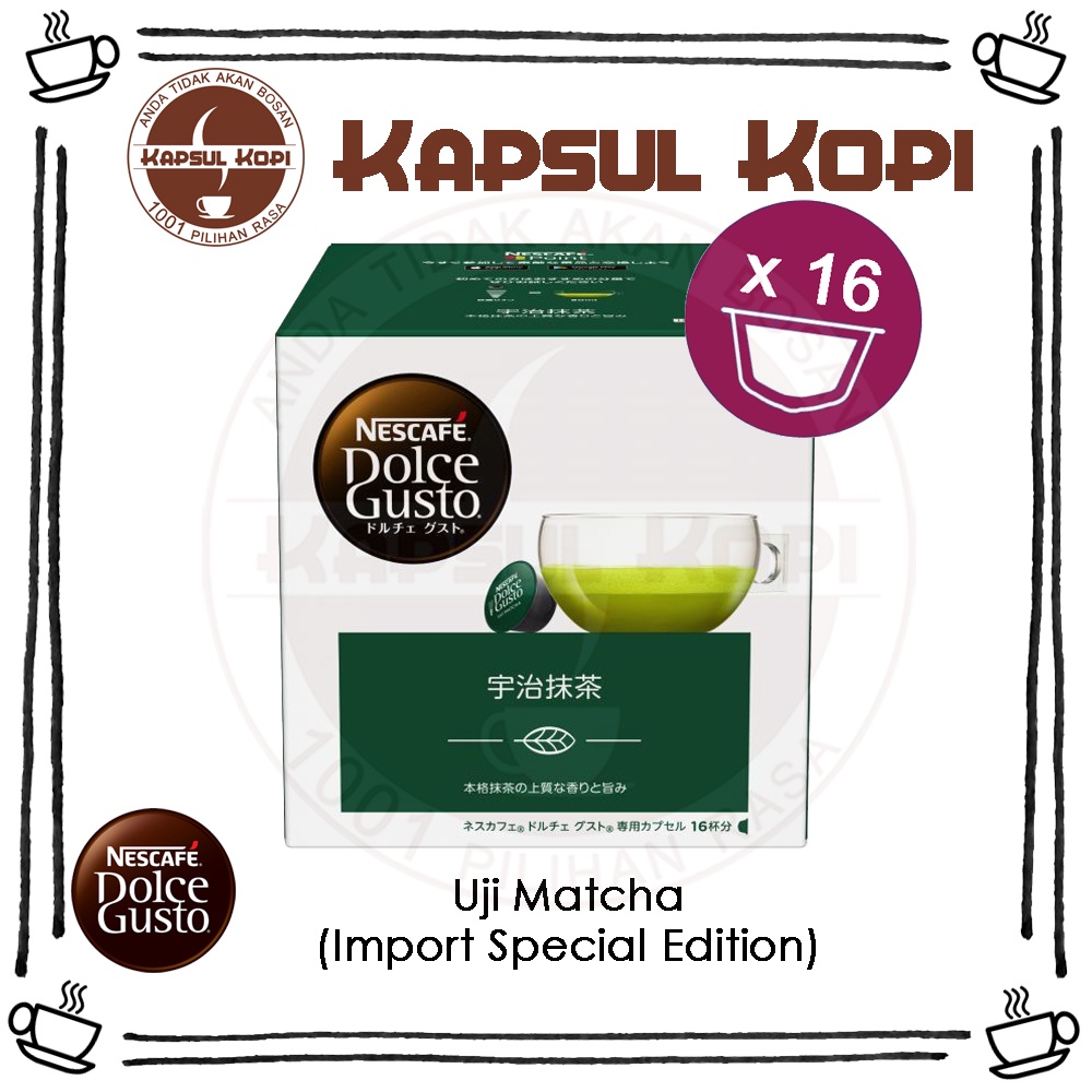 

Uji Matcha Green Tea KapsulKopi Nescafe Dolce Gusto Import Coffee Capsule