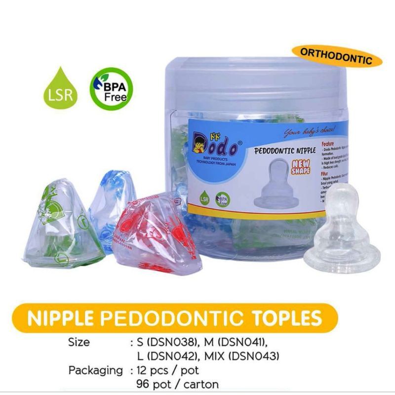 ❣️Rakkistore99❣️ Dodo Nipple Pedodontic Topless Ukuran S/M/L (SATUAN / Per PCS)