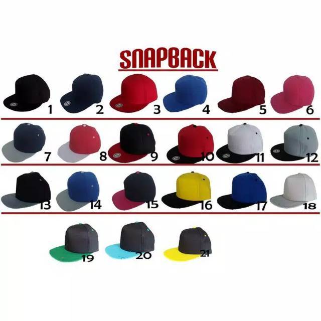 Topi Snapback Polos Premium