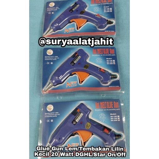 Tembakan Lilin Glue Gun (20Wat) DGHL kecil =rp.26.500/1pcs