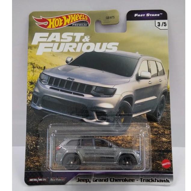 Diecast Hot Wheels JEEP GRAND CHEROKEE TRACKHAWK Fast Stars and Furious F9 The Fast Saga FNF Premium