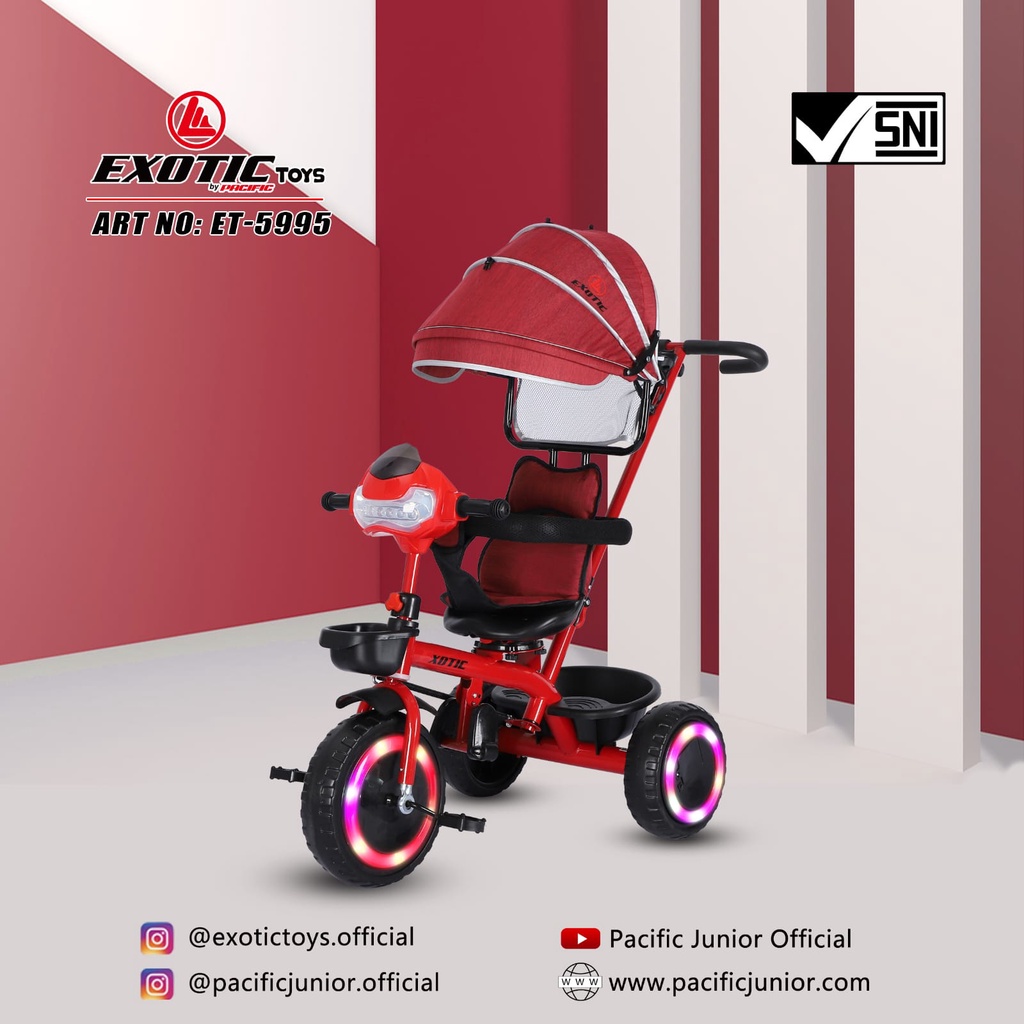 Tricycle Exotic ET5995 ET 5995 Baby Stroller Kereta Dorong Anak Bayi Dorongan Anak Bayi Sepeda Anak Roda Tiga 3 ET1265 ET 1265 ET1263 ET 1263 ET1267 ET 1267 ET1268 ET 1268 ET2251 ET 2251 AT7705 AT 7705 AT7702 AT 7702 AT7711 AT 7711 AT7713 AT 7713