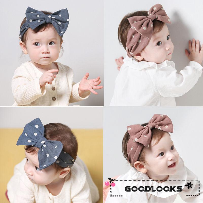 Hgl Aksesoris Rambut Bandana dengan Hiasan  Pita untuk Bayi 