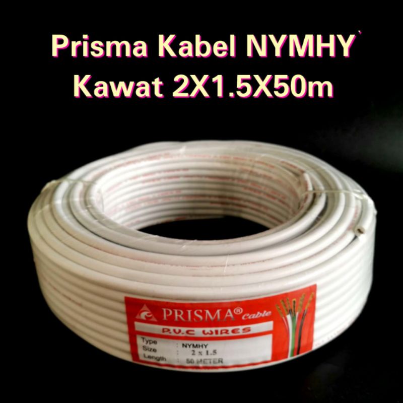 Prisma Kabel Serabut 2x0.75 Kawat 2x1.5 Meteran