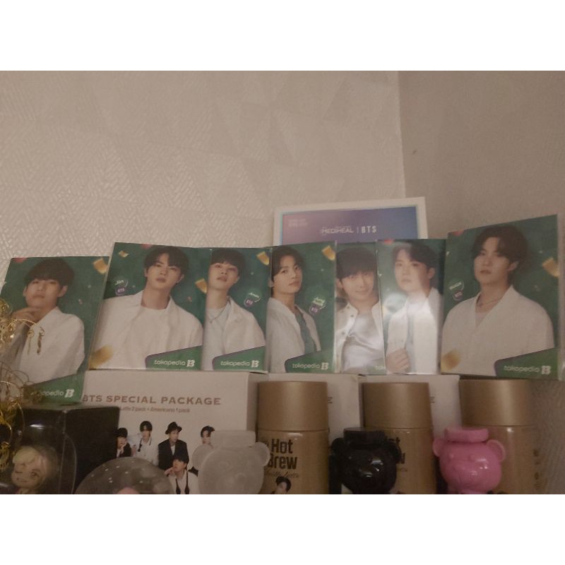 1 set PostCard BTS Toko hijau 7 Member / Photo card Toko Hijau BTS tokped RM JIN SUGA JHOPE JIMIN V 