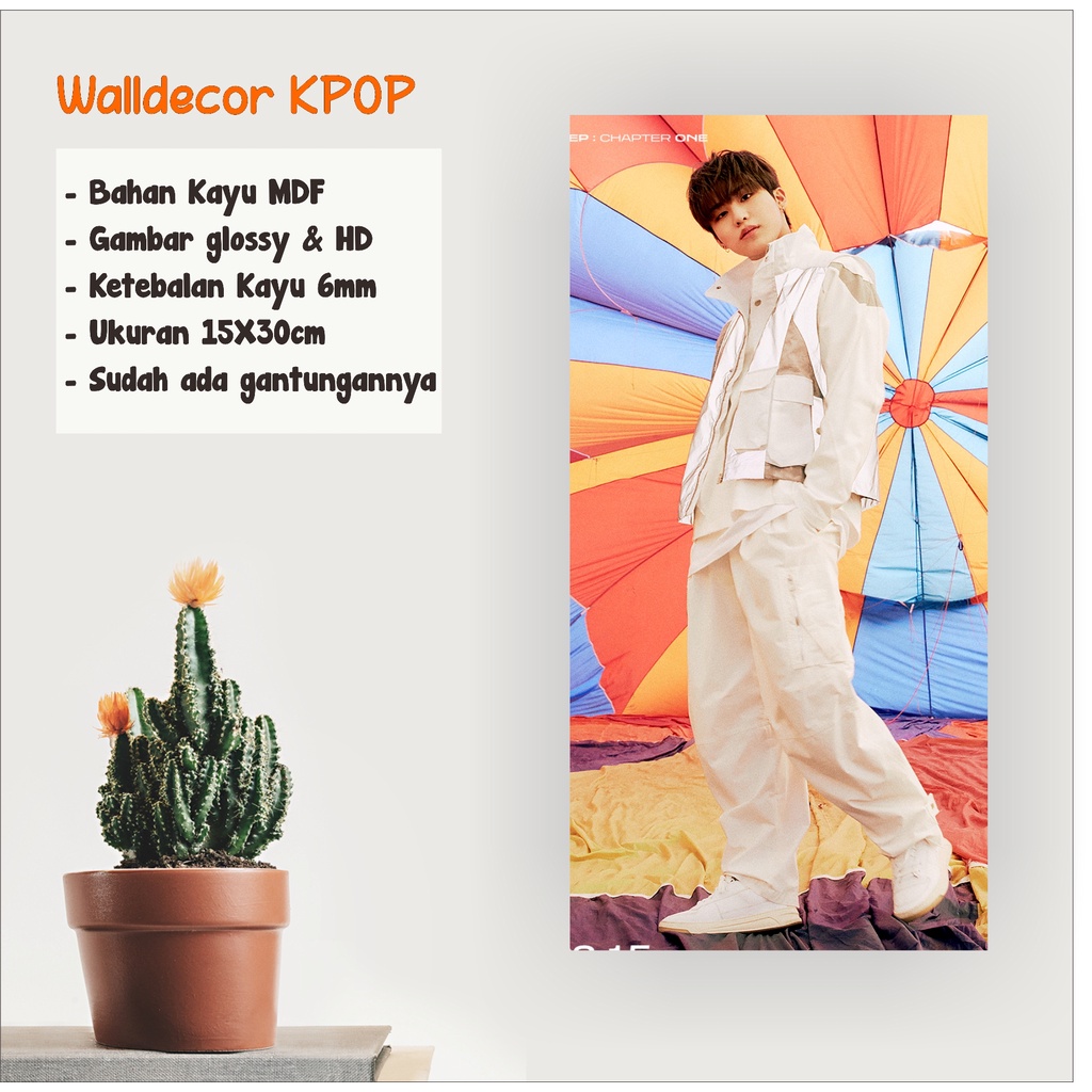 WALLDECOR TREASURE JEONGWOO UKURAN 15X30 CM WALL DECOR POSTER KAYU HIASAN DINDING KPOP