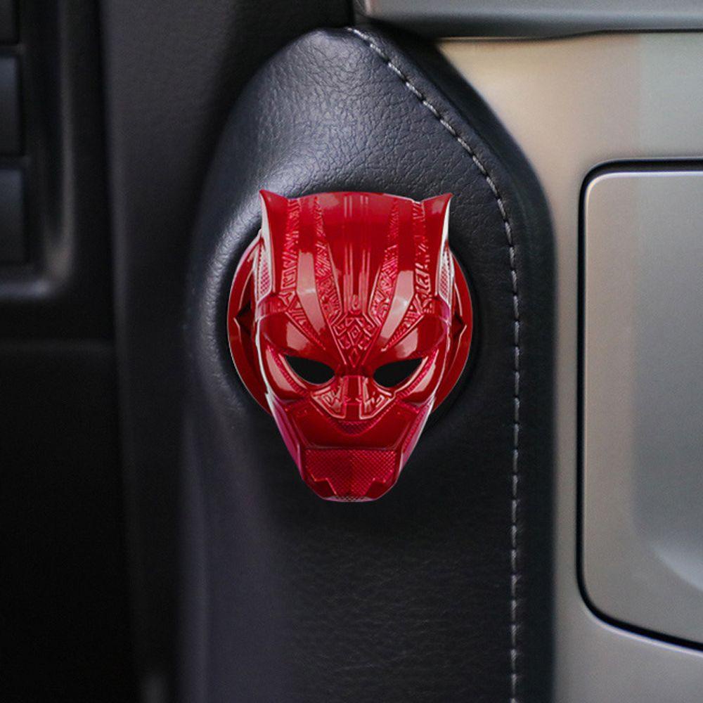 Agustina Black Panther Auto Interior Dekorasi Tombol Start Hias Mobil Decorative 3D Sticker Zinc alloy Start Stop Button Pelindung