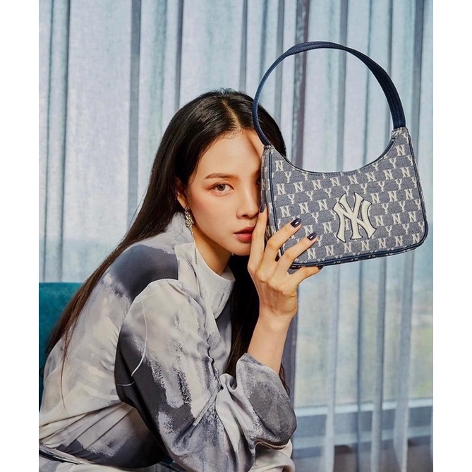 MLB Monogram Jacquard NY Hobo Bag