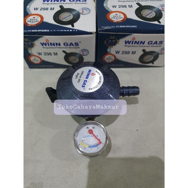 Kepala Gas Regulator / Kompor Gas + Meter Winn Gas W298M Tekanan Rendah