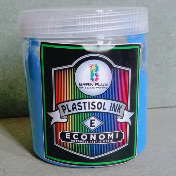 

Tinta Sablon PLASTISOL FLOURESCENT Brain Plus BIRU 500gr