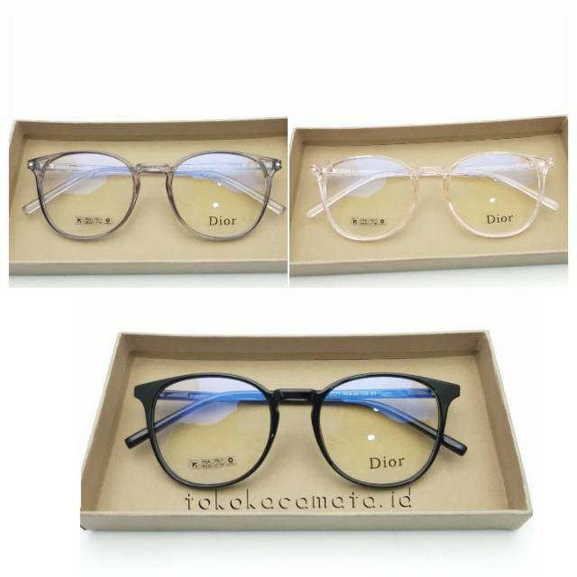 Frame kacamata bulat 2171 Gratis lensa anti radiasi normal/minus