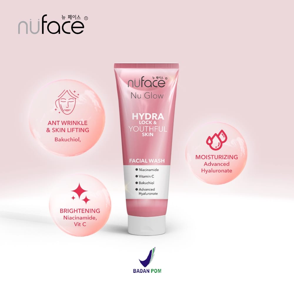 Nuface Nu Glow Hydra Lock &amp; Youthful Facial Wash Gel 80 gr