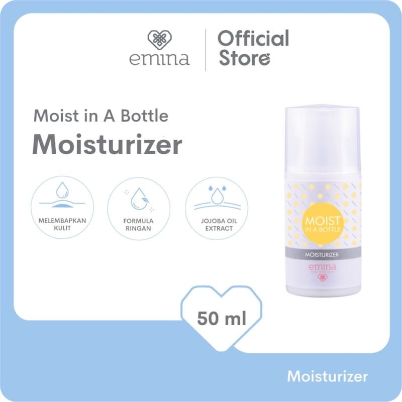 Emina Moist In a Bottle 50 ml - Pelembab Wajah