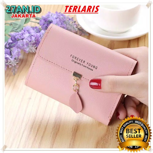  27AN ID COD Dompet wanita A18 Kecil Forever Young Daun 