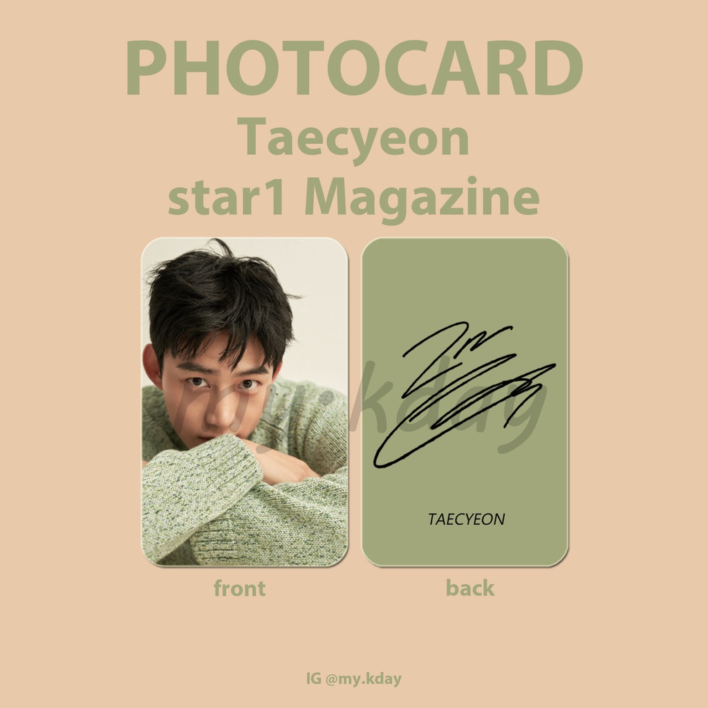 PC-0895, Photocard Taecyeon 2PM star1 Magazine 2 sisi