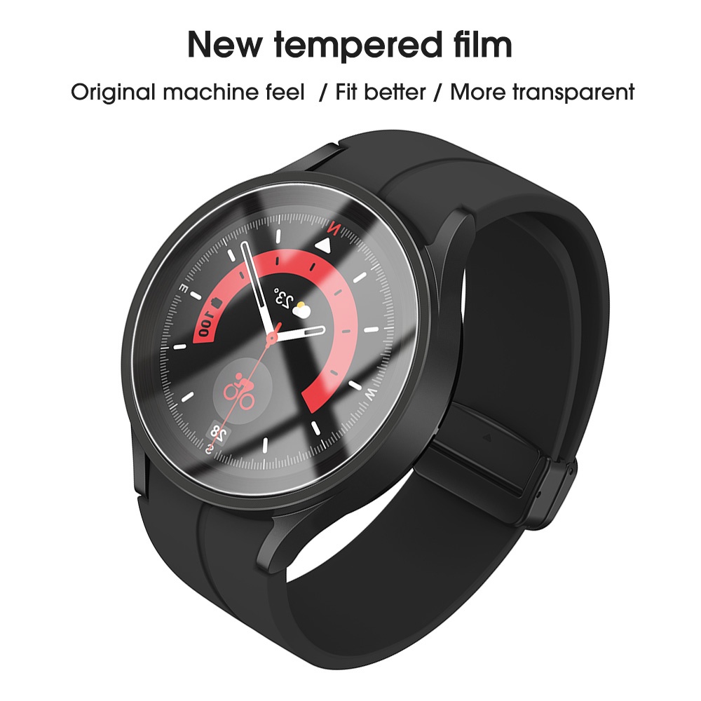 1pc Tempered Glass Pelindung Layar Samsung Galaxy Watch 5 Pro HD Anti Gores