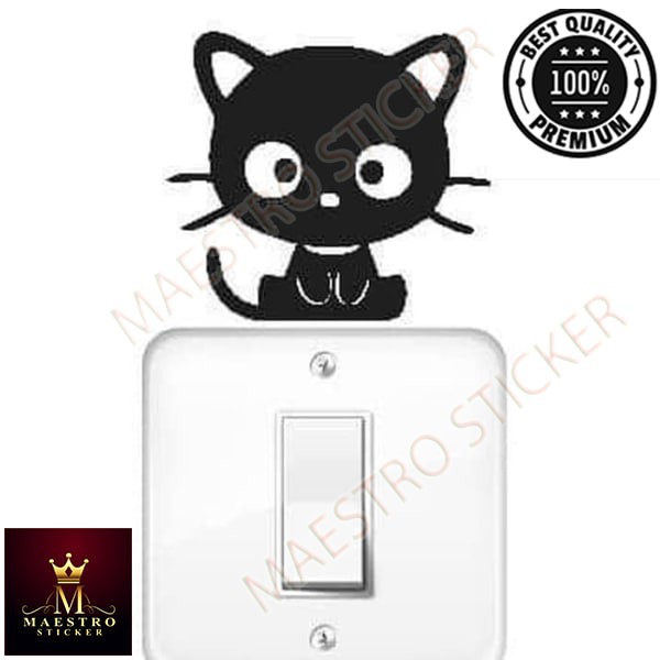 

M.STICKER Stiker Saklar Lampu Kucing Sticker Dingding Rumah Kantor