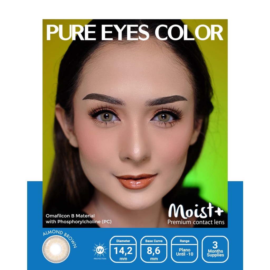 Softlens Warna Pure Eyes Color Moist+ Premium Contact Lens