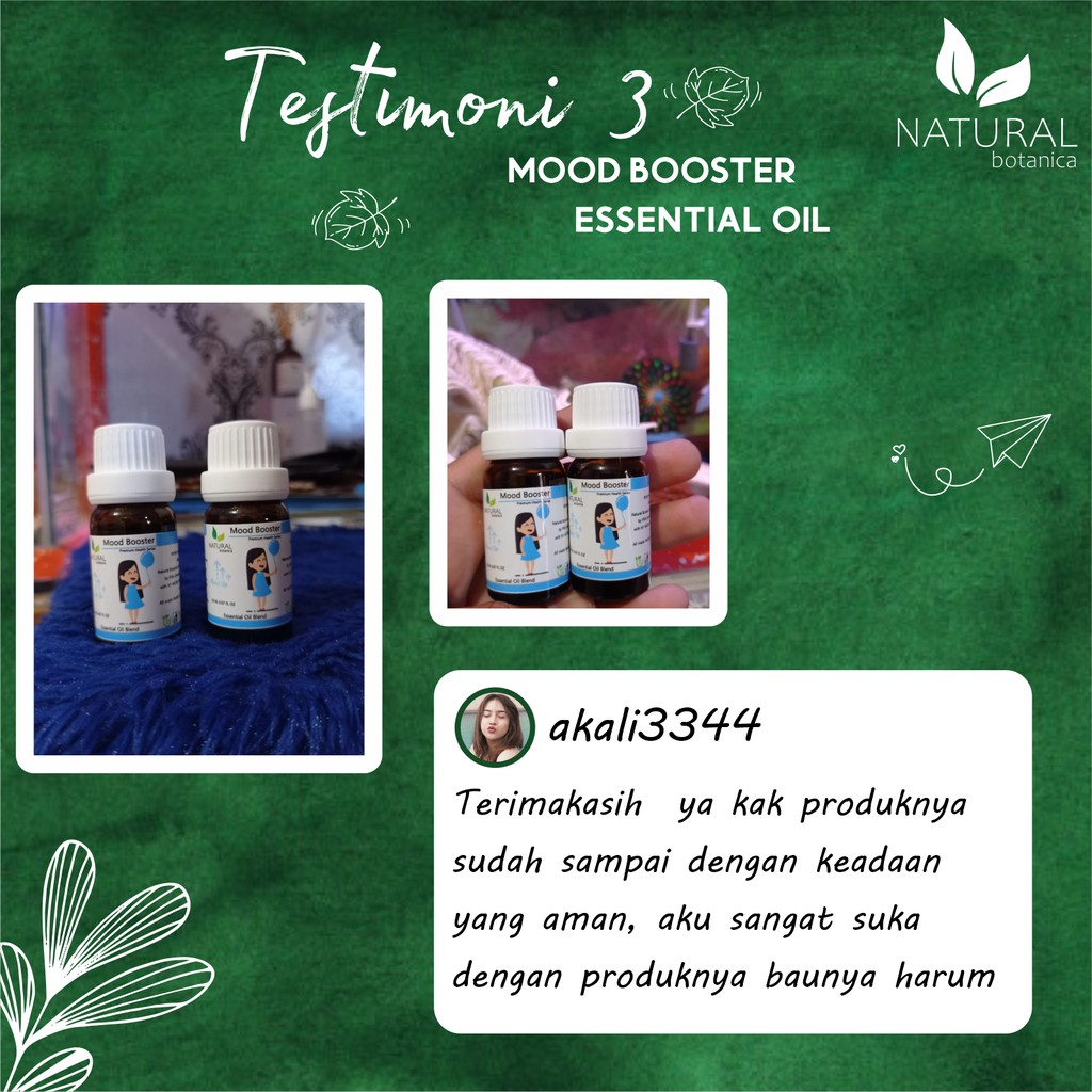 Natural Botanica Mood Booster Essential Oil Pure Minyak Esensial Atsiri Aroma Terapi Diffuser