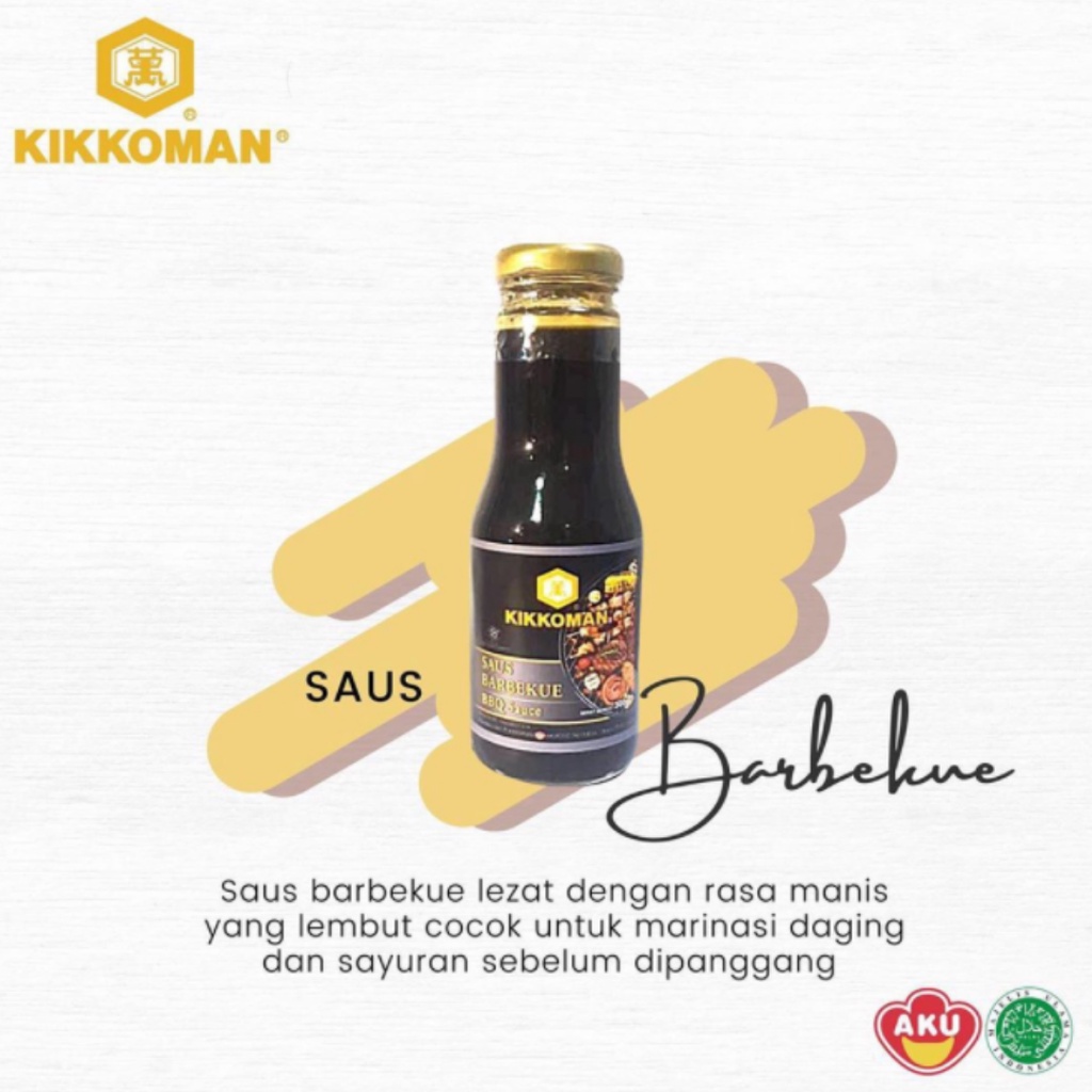 

Kikkoman BBQ Sauce 300 gr Halal Saus Barbekue Marinasi Daging
