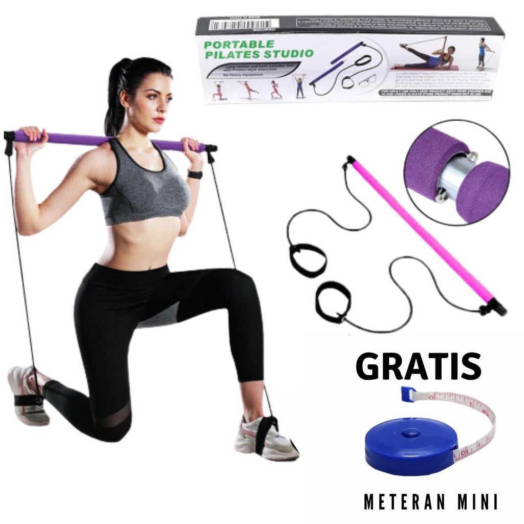 Alat Olahraga Tali Senam Yoga Fitness Gym Olahraga Portable Pilates