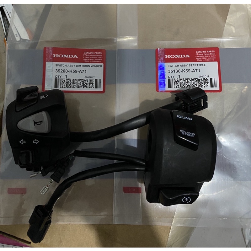 Saklar Set Kiri Kanan Honda Vario 125 Vario 150 LED ESP - Idling Stop Asli Ori Original AHM