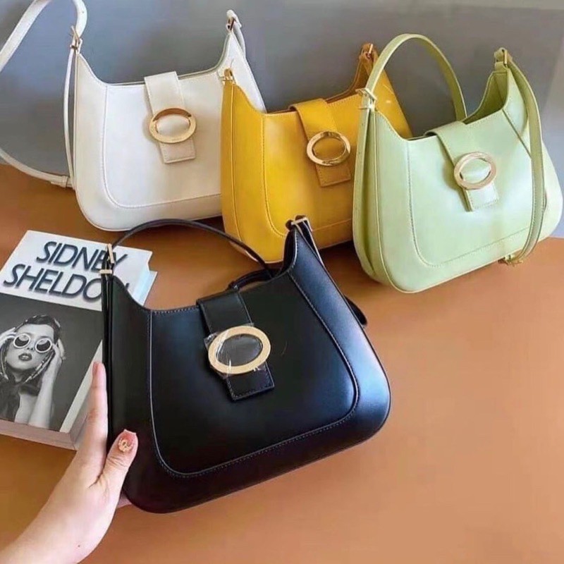 P Oval Top Handle Bag