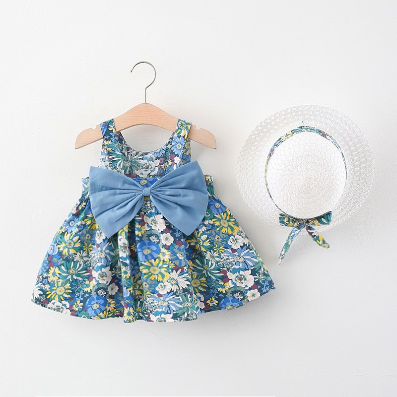 [eleypan.kids] Dress Anak BONUS TOPI IMPORT Quality Dress Summer Anak Terusan Tanpa Lengan Impor