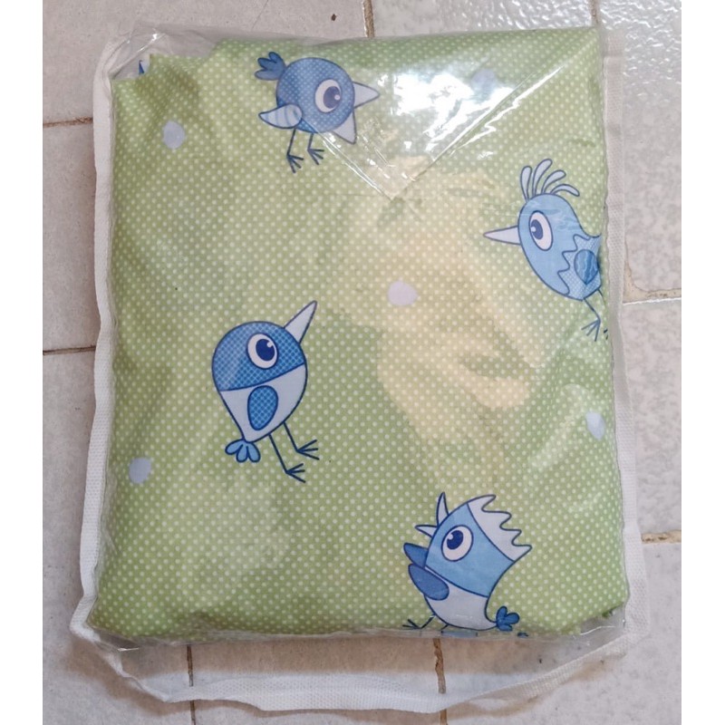 Sprei sarung bantal guling set bayi karet samping katun halus motif kartun