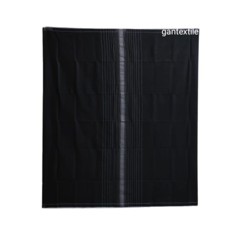 Sarung hitam putih polos garis