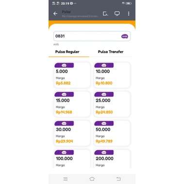 Script bukaolshop html pulsa tampilan minimalis