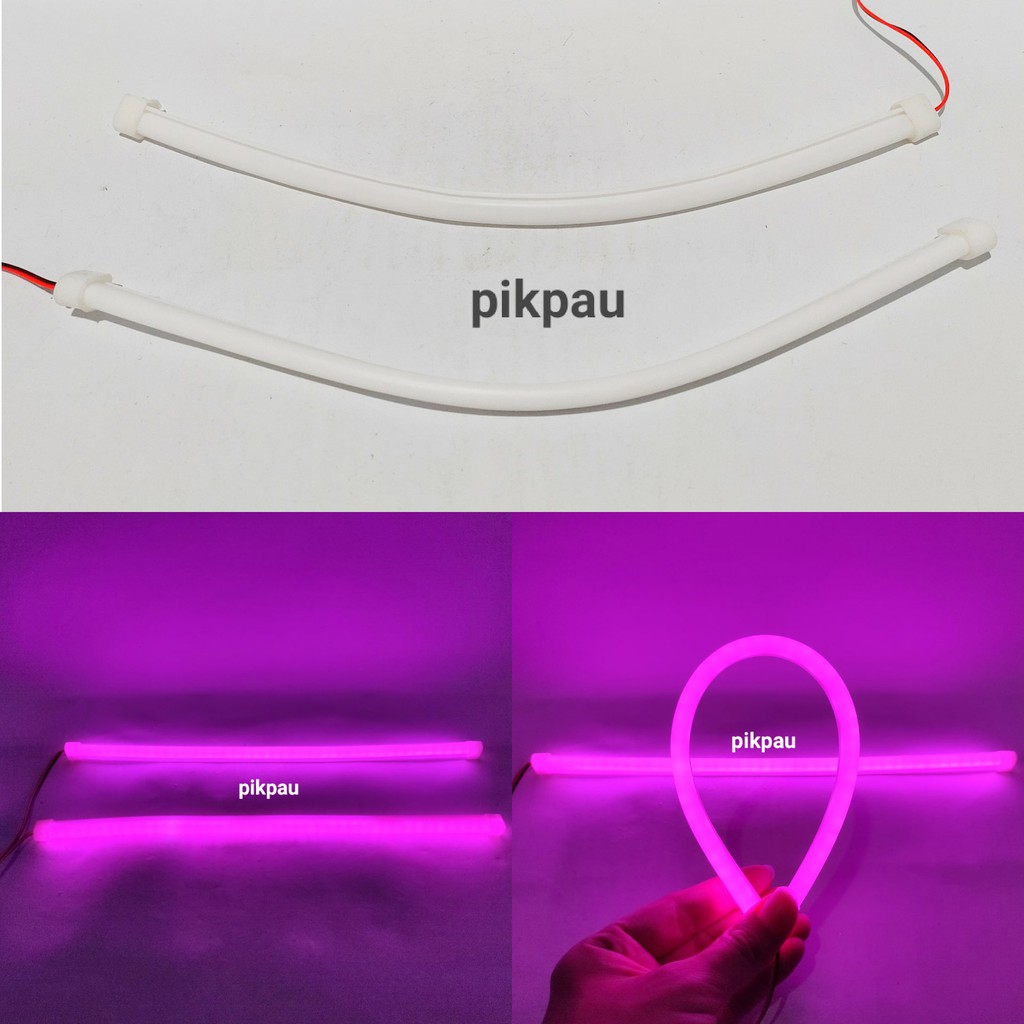 SEPASANG Lampu Alis Fleksibel 30cm LED Motor