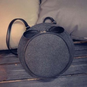 tf1254 tas korea selempang bentuk topi bludru, bisa jd ransel (abu2)