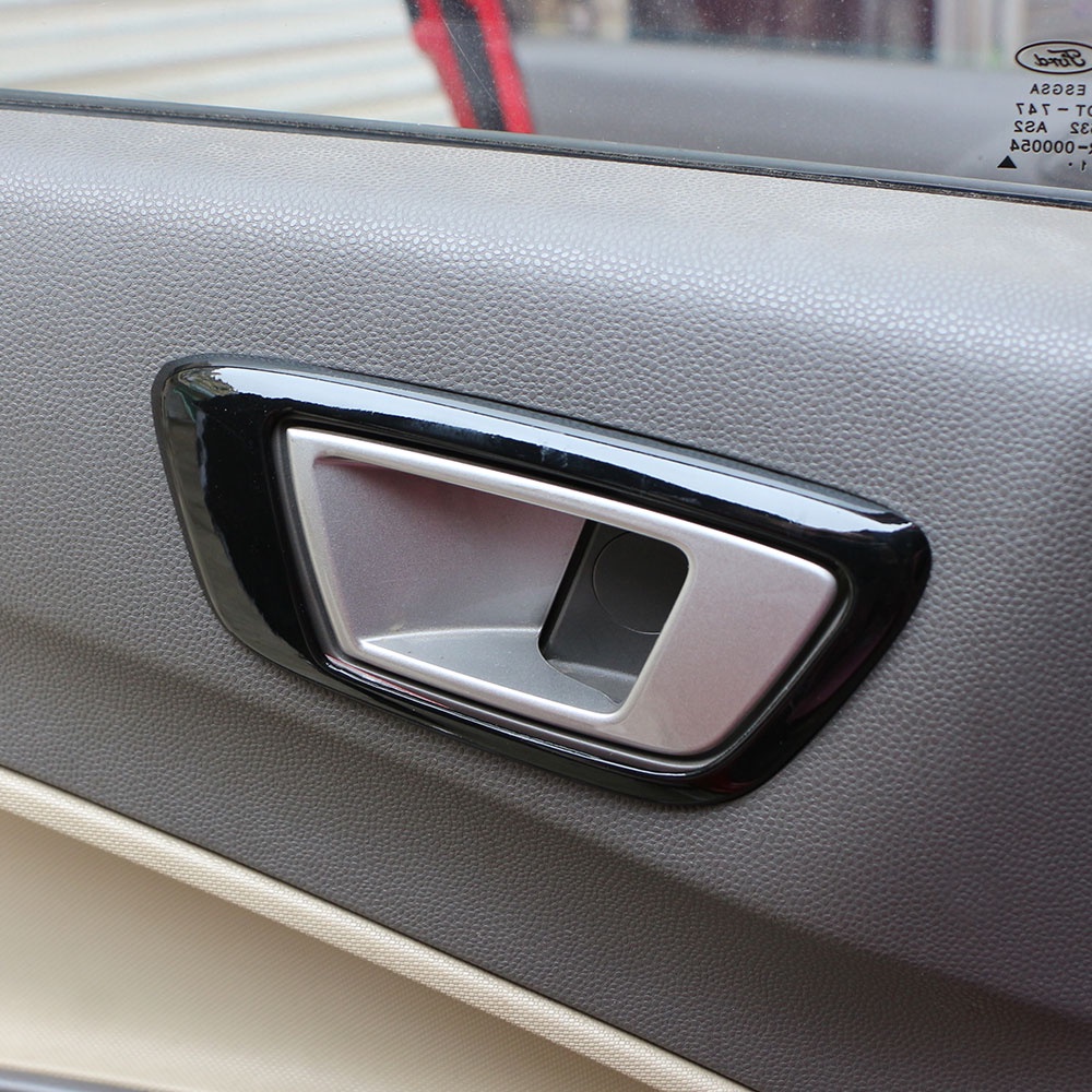 Untuk Ford Fiesta 2009-2013 4Pcs Chrome Pintu Mobil Inteior Handle Panel Frame Dekorasi Sticker Cover Trim Aksesoris