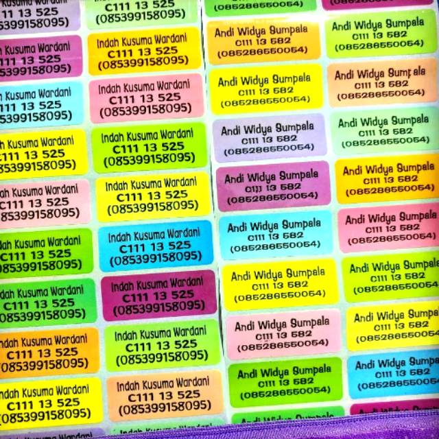 

Label nama warna warni 42pcs