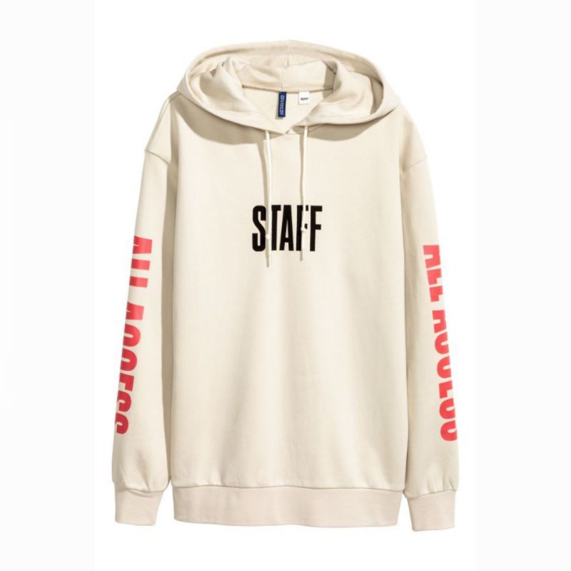 HM JUSTIN BIEBER / STAFF CREAM HOODIE