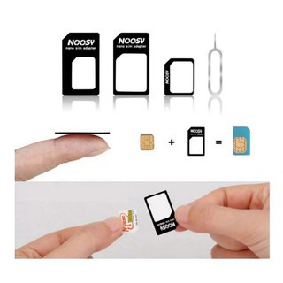 ANG NOOSY ADAPTER NANO SIM CARD 4 IN 1 / SIMCARD ADAPTER NANO NOOSY