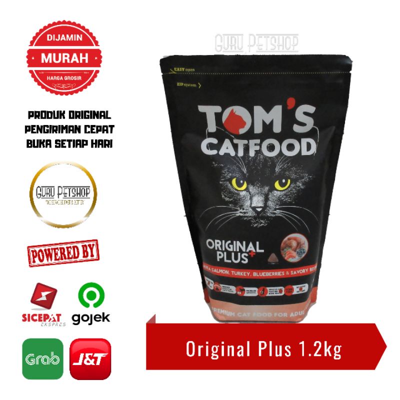 Toms Cat Food Original Plus 1.2kg Freshpack Toms Cat Original Salmon