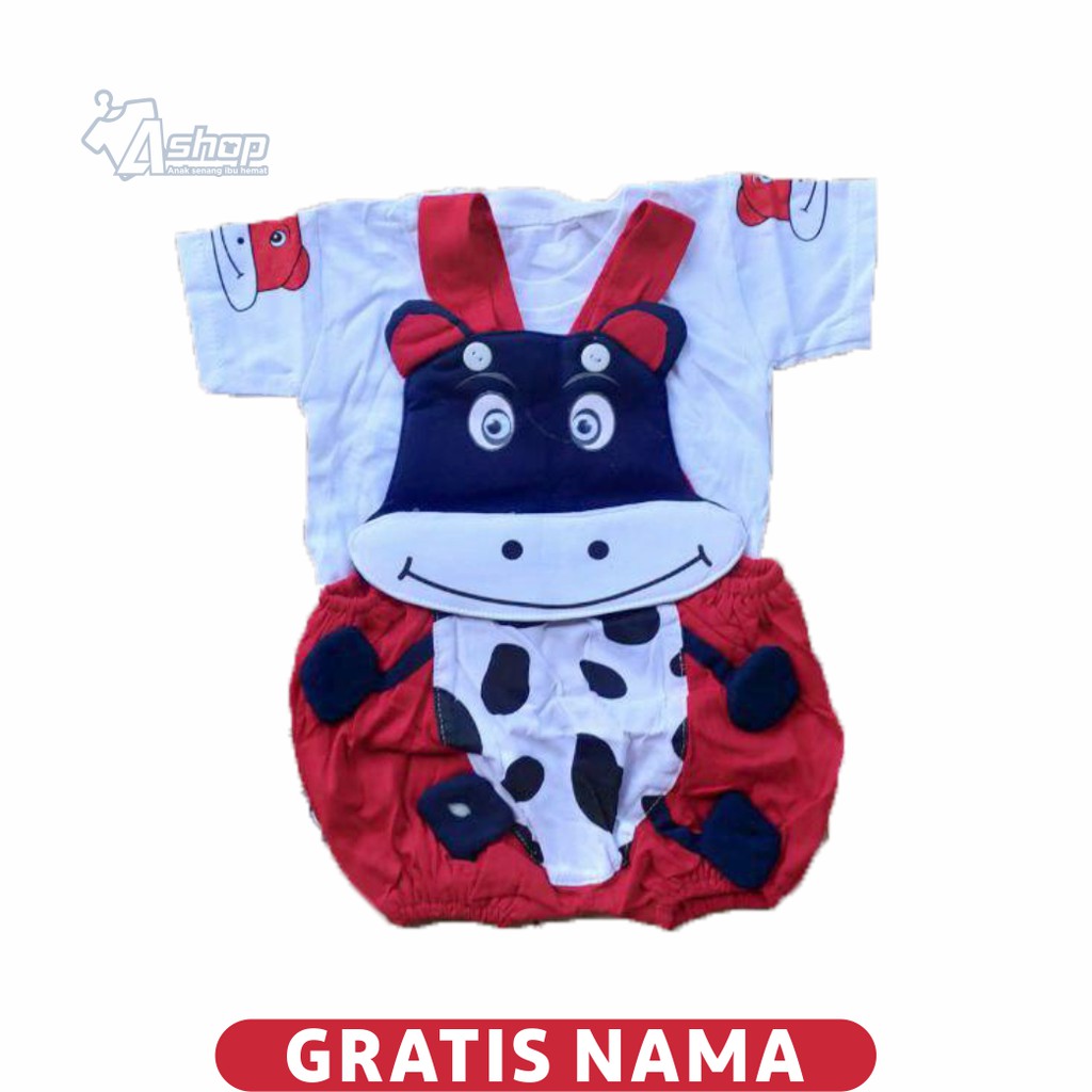 Jumper Bayi Baju Kodok motif Sapi