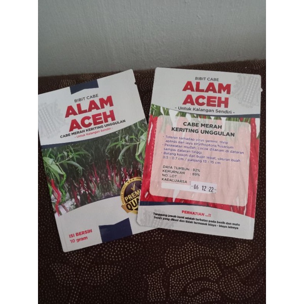 benih cabe keriting  alam aceh