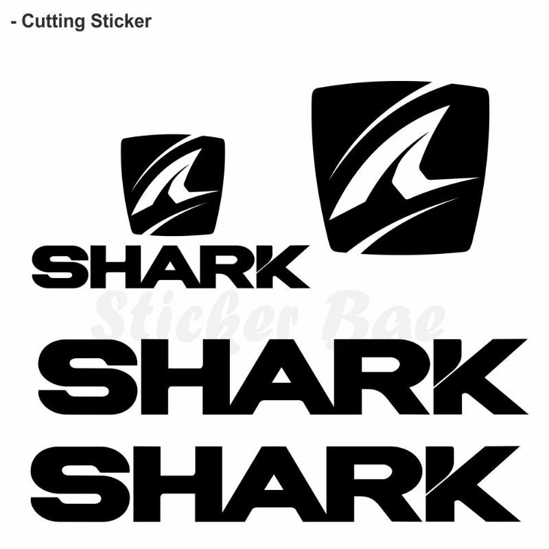 stiker shark helm 1 set stiker cutting helm murah