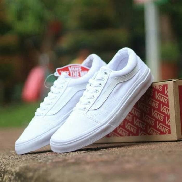 Sepatu Pria Wanita Sepatu casual, sepatu Kece, Sepatu Wanita Sepatu vans Putih, Sepatu casual