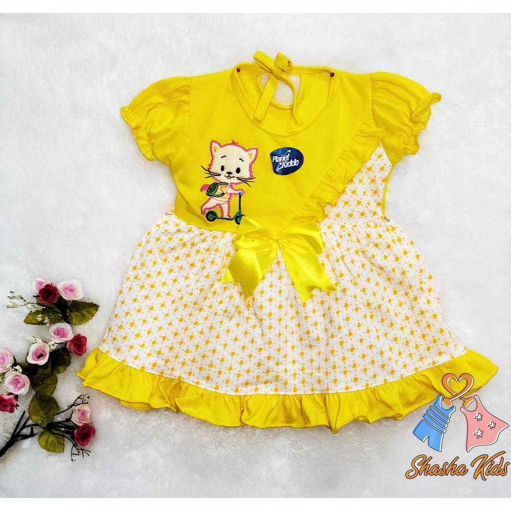 [M-19] Baju Bayi Perempuan/Dress Bayi Perempuan Planet Kids  Murah 0-6bln