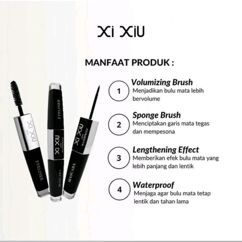 Xi Xiu Eyeliner 2in1/Mascara eyeliner 2in1 waterproof