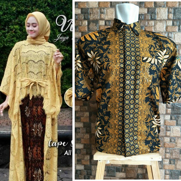 pakaian waniya stelan kebaya brokat savitri long dress couple